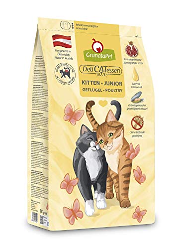 GranataPet DeliCatessen Kitten / Junior Geflügel, 1,8 kg, Trockenfutter für Katzen, schmackhaftes Katzenfutter, Alleinfuttermittel ohne Getreide & ohne Zuckerzusätze,1.8 kg (1er Pack) von GranataPet