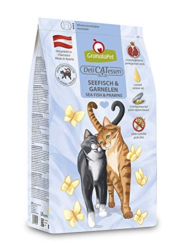 GranataPet Delicatessen Seefisch & Garnele, 1,8 kg (1er Pack), Trockenfutter für Katzen, schmackhaftes Katzenfutter, Alleinfuttermittel ohne Getreide & ohne Zuckerzusätze von GranataPet