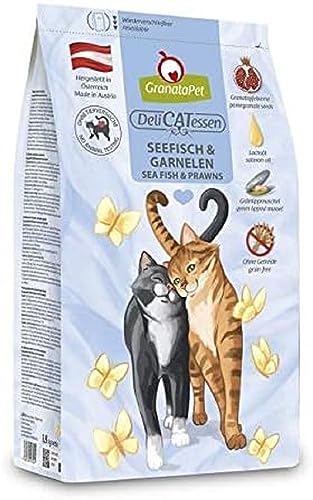 GranataPet Delicatessen Seefisch & Garnelen Adult, 300 g, Trockenfutter für Katzen, schmackhaftes Katzenfutter, Alleinfuttermittel ohne Getreide & ohne Zuckerzusätze von GranataPet