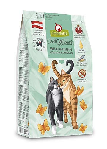 GranataPet Delicatessen Wild & Huhn Adult, 1,8 kg (1er Pack), Trockenfutter für Katzen, schmackhaftes Katzenfutter, Alleinfuttermittel ohne Getreide & ohne Zuckerzusätze von GranataPet