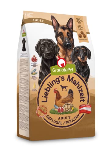 GranataPet Liebling's Mahlzeit Adult Geflügel, 1,8 kg, Trockenfutter für Hunde, Hundefutter ohne Getreide & ohne Zuckerzusätze, Alleinfuttermittel von GranataPet