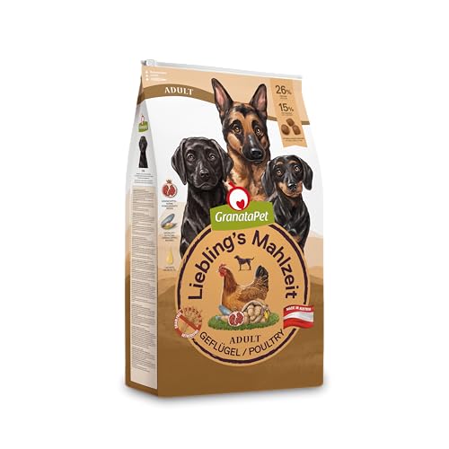 GranataPet Liebling's Mahlzeit Adult Geflügel, 10 kg, Trockenfutter für Hunde, Hundefutter ohne Getreide & ohne Zuckerzusätze, Alleinfuttermittel von GranataPet