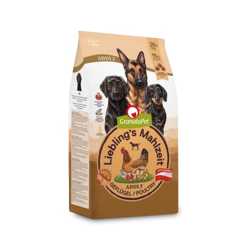 GranataPet Liebling's Mahlzeit Adult Geflügel, Trockenfutter für Hunde, Hundefutter ohne Getreide & ohne Zuckerzusätze, Alleinfuttermittel, 4 x 1,8 kg von GranataPet