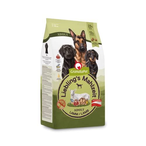 GranataPet Liebling's Mahlzeit Adult Lamm, Trockenfutter für Hunde, Hundefutter ohne Getreide & ohne Zuckerzusätze, Alleinfuttermittel, 4 x 1,8 kg von GranataPet