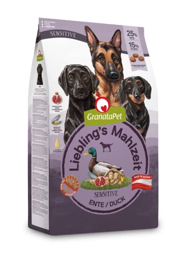 GranataPet Liebling's Mahlzeit Ente Sensitive, 1,8 kg, Trockenfutter für Hunde, Hundefutter ohne Getreide & ohne Zuckerzusätze, Alleinfuttermittel von GranataPet