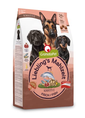 GranataPet Liebling's Mahlzeit Fisch Sensitive, 1,8 kg, Trockenfutter für Hunde, Hundefutter ohne Getreide & ohne Zuckerzusätze, Alleinfuttermittel von GranataPet
