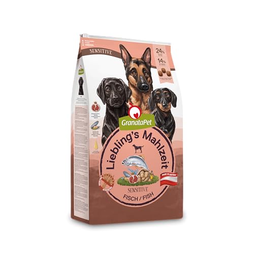 GranataPet Liebling's Mahlzeit Fisch Sensitive, 10 kg, Trockenfutter für Hunde, Hundefutter ohne Getreide & ohne Zuckerzusätze, Alleinfuttermittel von GranataPet