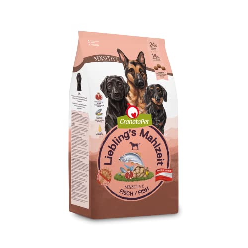 GranataPet Liebling's Mahlzeit Fisch Sensitive, Trockenfutter für Hunde, Hundefutter ohne Getreide & ohne Zuckerzusätze, Alleinfuttermittel, 4 x 1,8 kg von GranataPet