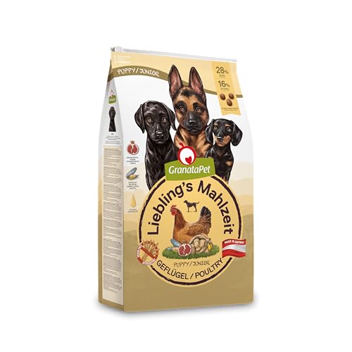 GranataPet Liebling's Mahlzeit Geflügel Junior, 10 kg, Trockenfutter für Hunde, Hundefutter ohne Getreide & ohne Zuckerzusätze, Alleinfuttermittel von GranataPet