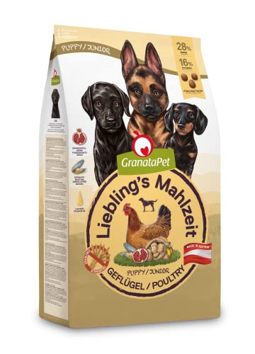 GranataPet Liebling's Mahlzeit Geflügel Junior, 1,8 kg, Trockenfutter für Hunde, Hundefutter ohne Getreide & ohne Zuckerzusätze, Alleinfuttermittel von GranataPet