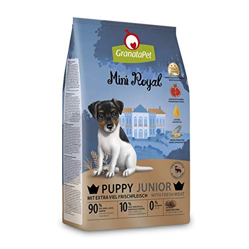 GranataPet Mini Royal Junior, 1 kg, Trockenfutter für Hunde, Hundefutter ohne Getreide & ohne Zuckerzusatz, Alleinfuttermittel für Welpen von GranataPet