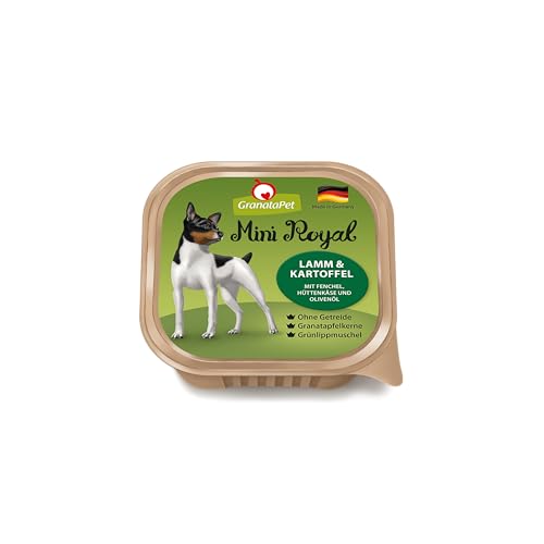 GranataPet Mini Royal Lamm & Kartoffel, 11 x 150 g, Nassfutter für Hunde, Hundefutter ohne Getreide & ohne Zuckerzusatz, Alleinfuttermittel für ausgewachsene Hunde von GranataPet