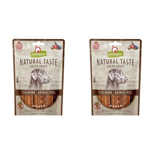 GranataPet Natural Taste Edler Snack Perlhuhn, 90 g (2er Pack), Hundeleckerli ohne Getreide & ohne Zuckerzusätze, Belohnung für zwischendurch, schmackhafter Hundesnack von GranataPet