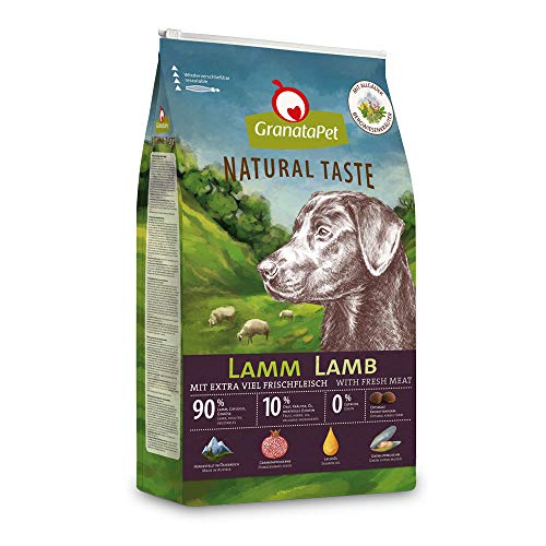 GranataPet Natural Taste Lamm, 4 kg, Trockenfutter für Hunde, Hundefutter ohne Getreide & ohne Zuckerzusätze, Alleinfuttermittel für ausgewachsene Hunde von GranataPet