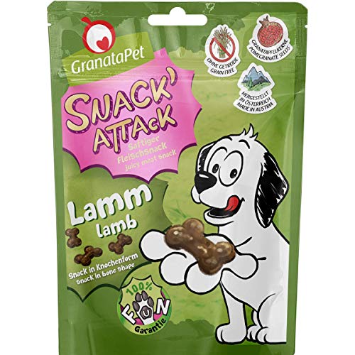 GranataPet Snack' Attack Lamm, 100 g, Hundeleckerli ohne Getreide & ohne Zuckerzusätze, Leckerchen für Hunde, weicher Hundesnack von GranataPet
