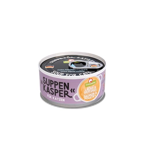 GranataPet Suppenkasper Lachs & Geflügel, Snack für Katzen, Suppe gegen den kleinen Hunger, Leckerchen für extra Flüssigkeitszufuhr, Katzenfutter ohne Getreide & ohne Zuckerzusätze, 12 x 70 g GranataPet Suppenkasper Lachs & Geflügel, Snack für Katzen, Suppe gegen den kleinen Hunger, Leckerchen für extra Flüssigkeitszufuhr, Katzenfutter ohne Getreide & ohne Zuckerzusätze, 12 x 70 g von GranataPet