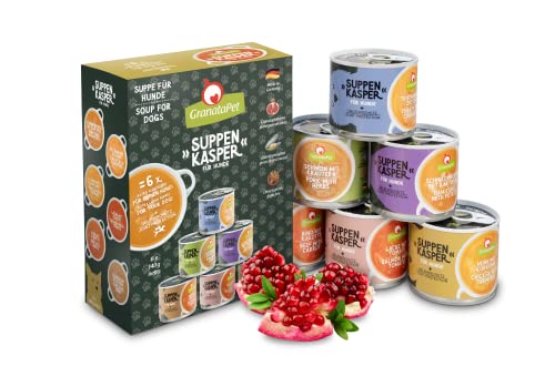GranataPet Suppenkasper Multipack, Suppe für glückliche Hunde, Snack mit Grünlippmuschel & Mineralien, Hundefutter ohne Getreide für eine artgerechte Ernährung, 140 g von GranataPet