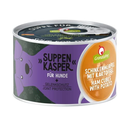 GranataPet Suppenkasper Schinkenwürfel mit Kartoffel, 140 g, Suppe für glückliche Hunde, Snack mit Grünlippmuschel & Mineralien, Hundefutter ohne Getreide für eine artgerechte Ernährung von GranataPet