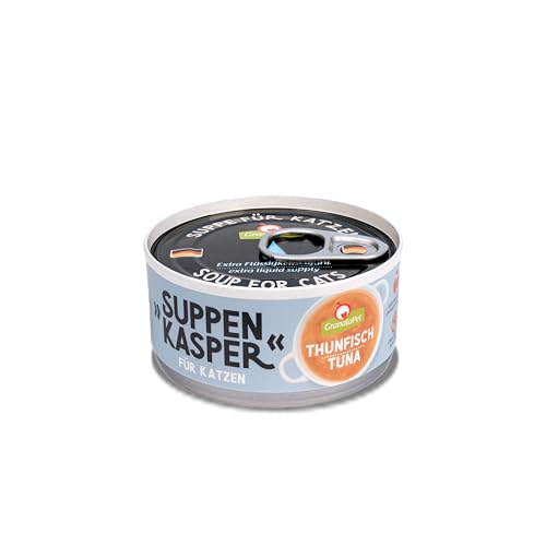 GranataPet Suppenkasper Thunfisch, 12 x 70 g, Snack für Katzen, Leckerchen für extra Flüssigkeitszufuhr, Suppe gegen den kleinen Hunger, Katzenfutter ohne Getreide & ohne Zuckerzusätze von GranataPet