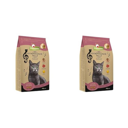 GranataPet Symphonie No. 2 Lachs, 300 g, Trockenfutter für Katzen, Alleinfuttermittel ohne Getreide & Zuckerzusätze, schmackhaftes Katzenfutter mit edlem Fisch (Packung mit 2) von GranataPet