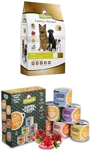 Sommerbundle GranataPet Liebling's Mahlzeit Adult Lamm, 10 kg, Trockenfutter für Hunde, Hundefutter ohne Getreide & ohne Zuckerzusätze + GranataPet Suppenkasper Multipack, 6 x 140 g Sommerbundle GranataPet Liebling's Mahlzeit Adult Lamm, 10 kg, Trockenfutter für Hunde, Hundefutter ohne Getreide & ohne Zuckerzusätze + GranataPet Suppenkasper Multipack, 6 x 140 g von GranataPet