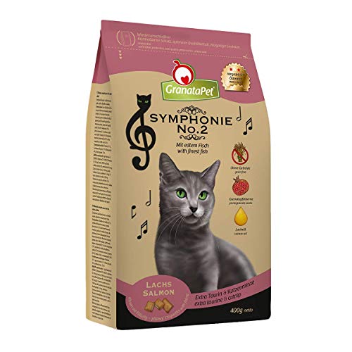 GranataPet Symphonie No. 2 Lachs, 300 g, Trockenfutter für Katzen, Alleinfuttermittel ohne Getreide & Zuckerzusätze, schmackhaftes Katzenfutter mit edlem Fisch von GranataPet