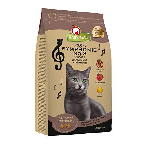 GranataPet Symphonie No. 3 Strauss, 300 g, Trockenfutter für Katzen, Alleinfuttermittel ohne Getreide & Zuckerzusätze, schmackhaftes Katzenfutter von GranataPet