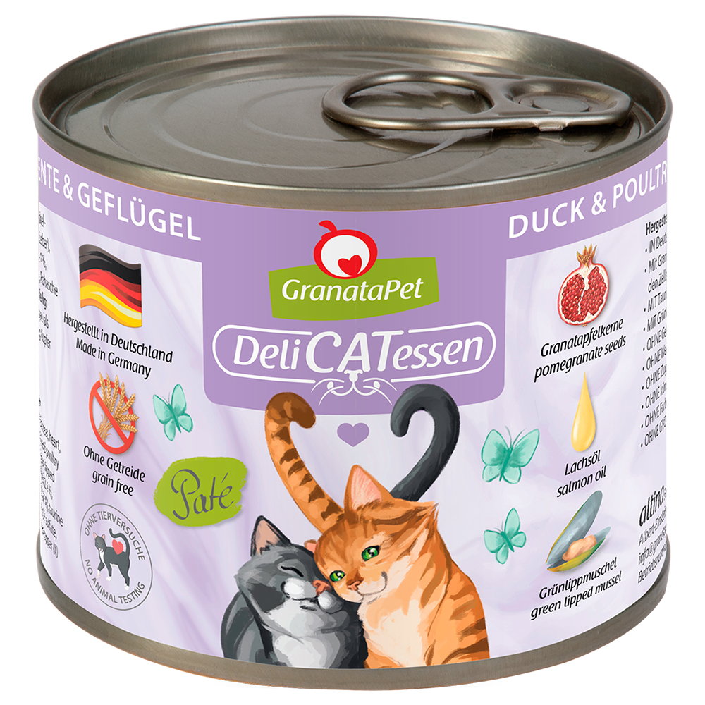 GranataPet DeliCatessen 6 x 200 g - Ente & Geflügel von Granatapet