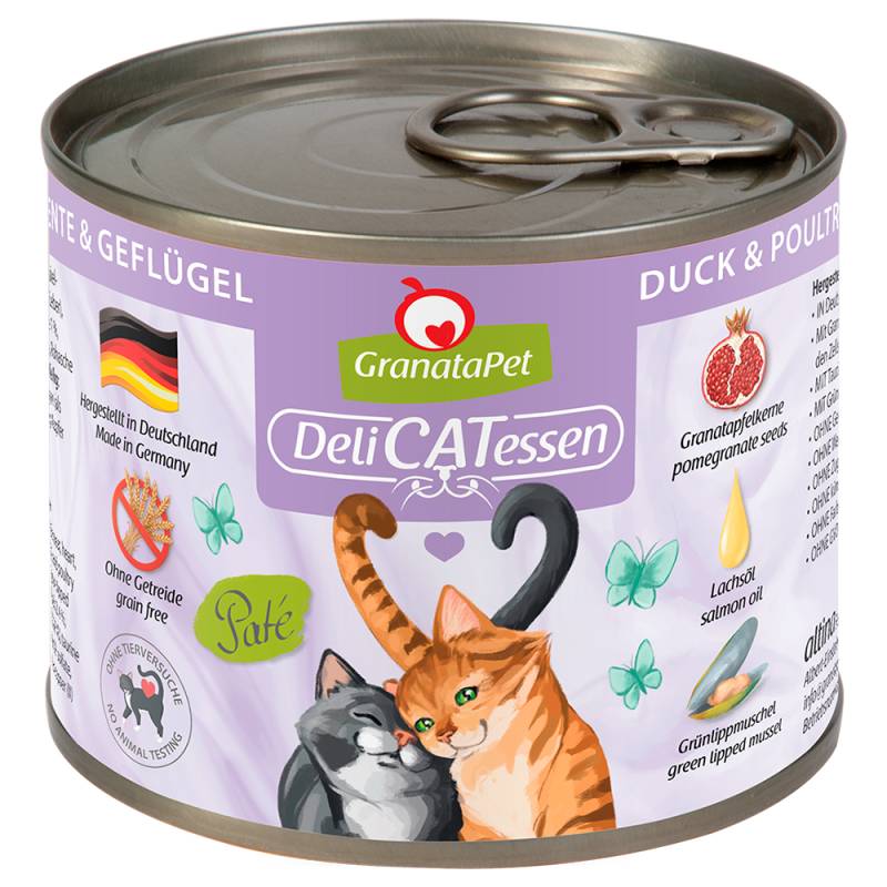 GranataPet DeliCatessen 6 x 200 g - Ente & Geflügel von Granatapet