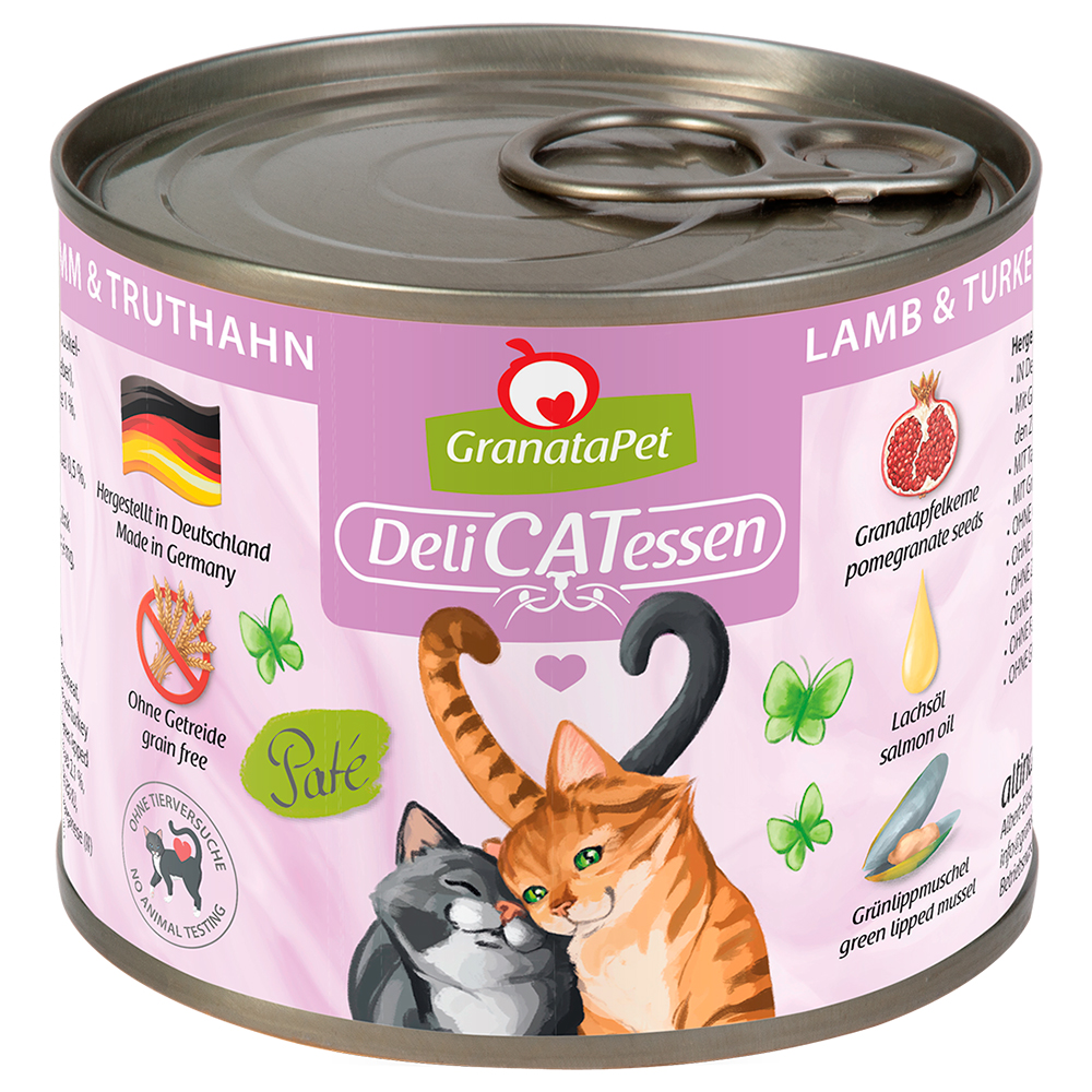 GranataPet DeliCatessen 6 x 200 g - Lamm & Truthahn von Granatapet