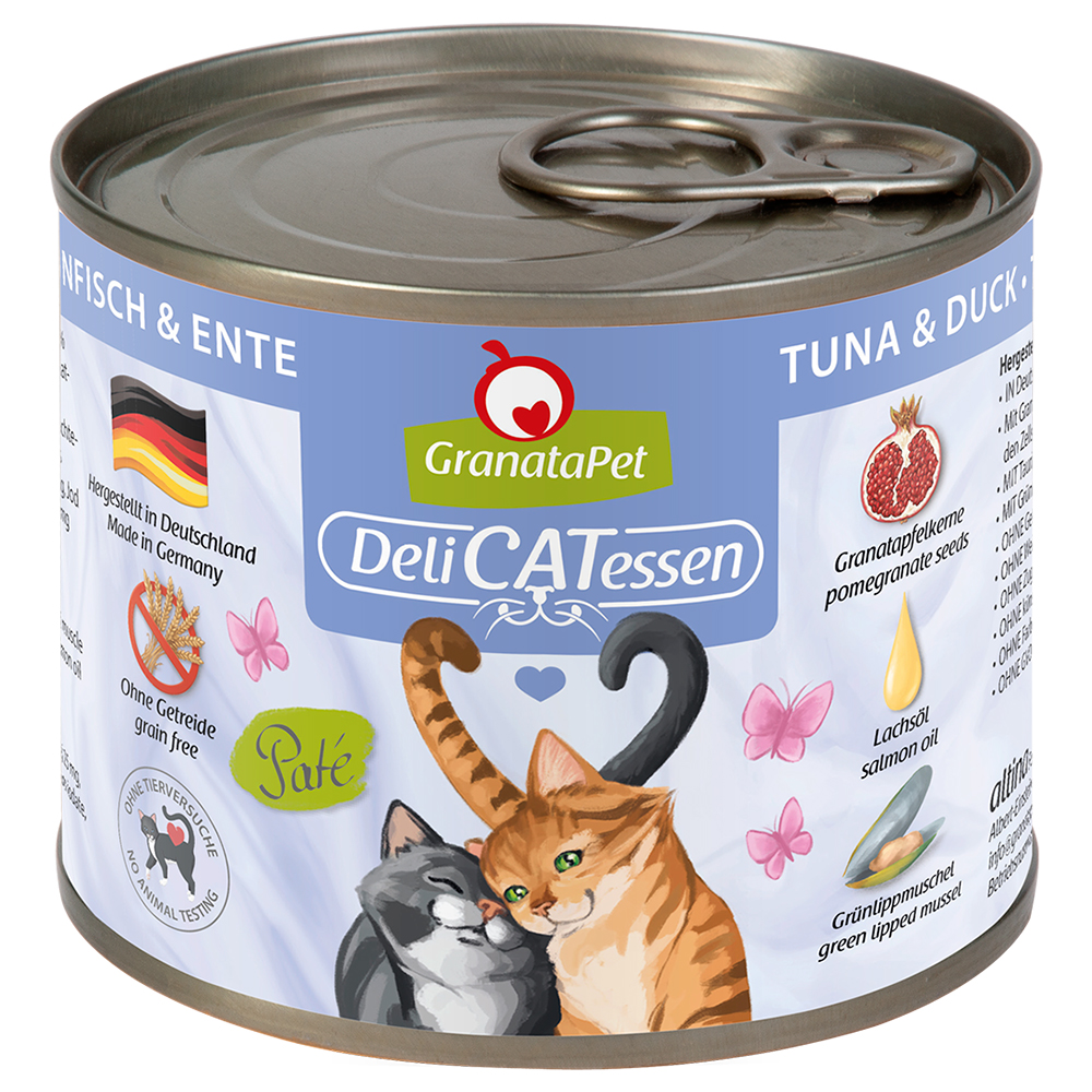 GranataPet DeliCatessen 6 x 200 g - Thunfisch & Ente von Granatapet