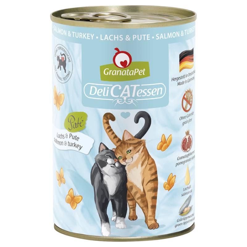 GranataPet DeliCatessen 6 x 400 g - Lachs & Pute von Granatapet