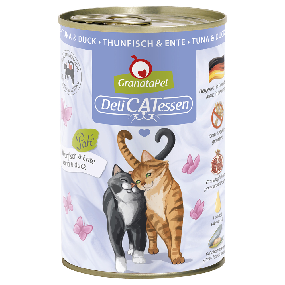 GranataPet DeliCatessen 6 x 400 g - Thunfisch & Ente von Granatapet