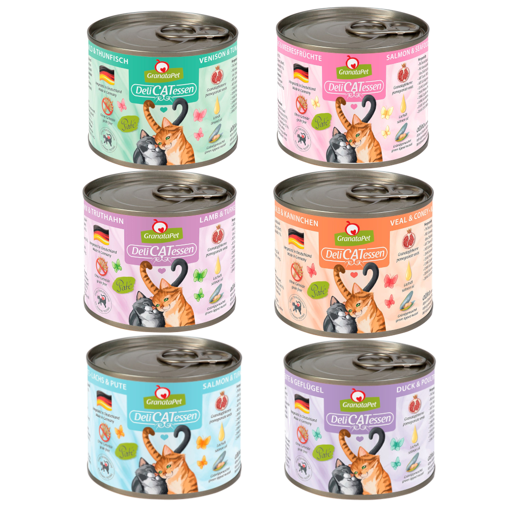 GranataPet DeliCatessen Probierpakete 6 x 200 g - Probierpaket 1 GranataPet DeliCatessen Probierpakete 6 x 200 g - Probierpaket 1 von Granatapet