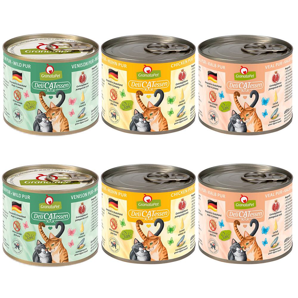 GranataPet DeliCatessen Probierpakete 6 x 200 g - Probierpaket PUR 2 GranataPet DeliCatessen Probierpakete 6 x 200 g - Probierpaket PUR 2 von Granatapet