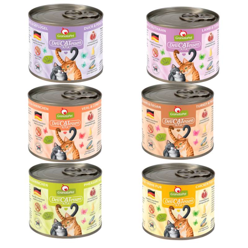 GranataPet DeliCatessen Probierpakete 6 x 200 g - Probierpaket ohne Fisch von Granatapet