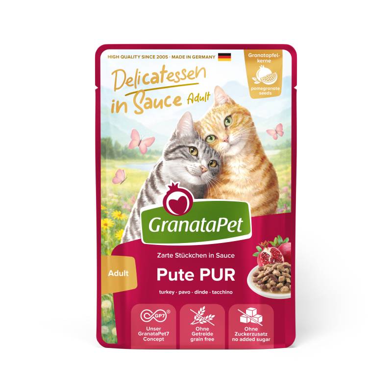 GranataPet Delicatessen in Sauce 12 x 100 g - Pute Pur GranataPet Delicatessen in Sauce 12 x 100 g - Pute Pur von Granatapet