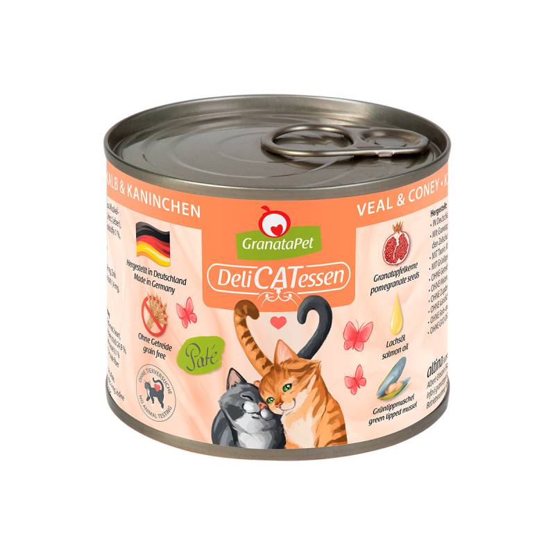 GranataPet Katze - Delicatessen Dose Kalb & Kaninchen 6x200g von Granatapet