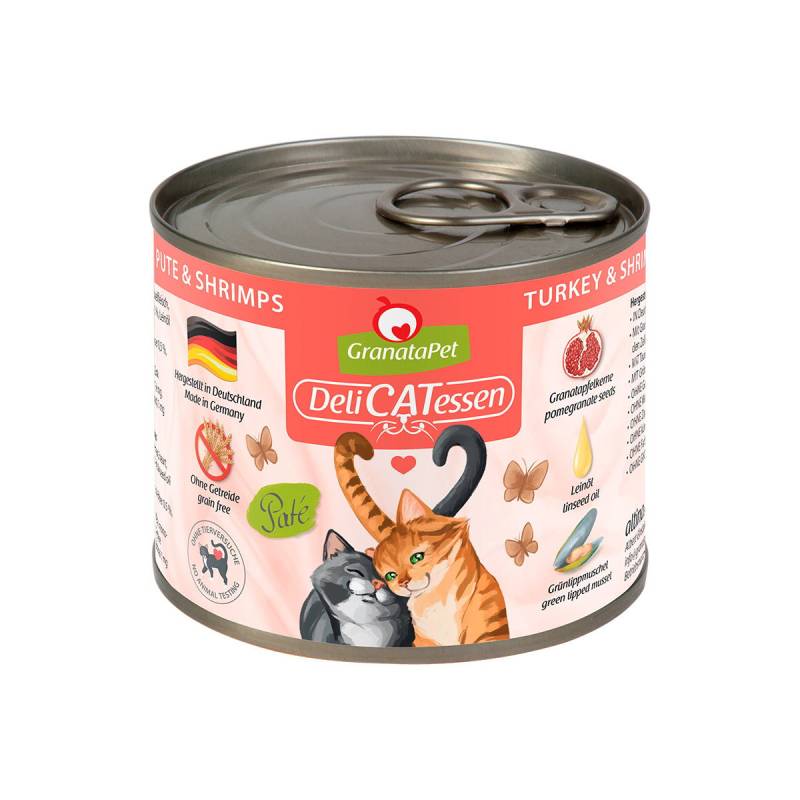 GranataPet Katze - Delicatessen Dose Pute & Shrimps 6x200g von Granatapet