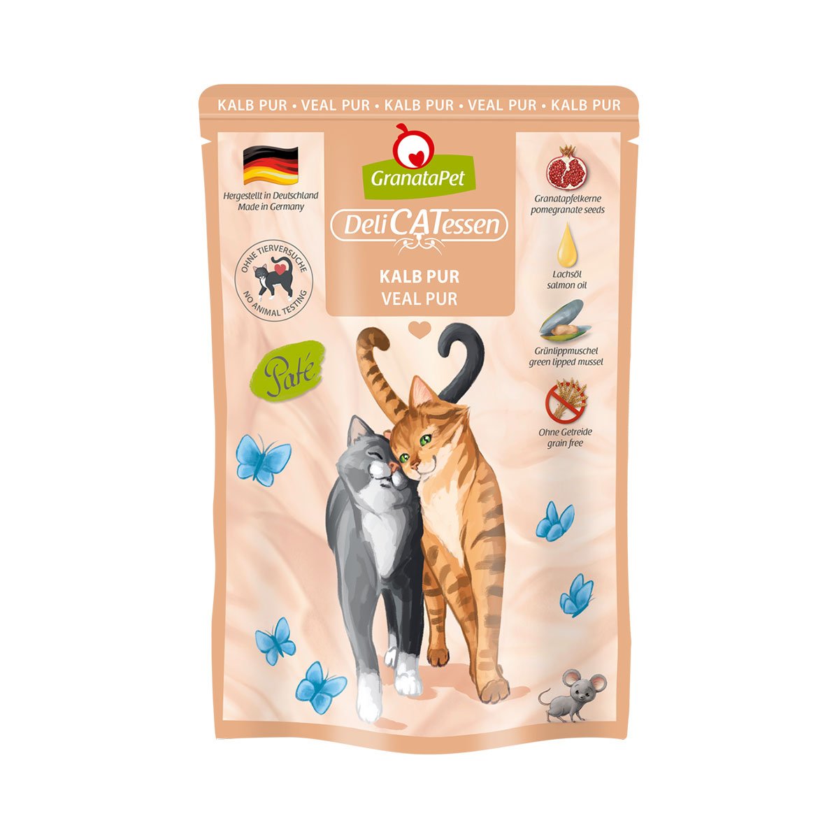 GranataPet Katze - Delicatessen Pouch Kalb PUR 12x85g von Granatapet