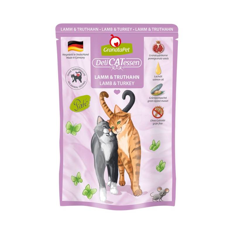 GranataPet Katze - Delicatessen Pouch Lamm & Truthahn 6x85g von Granatapet