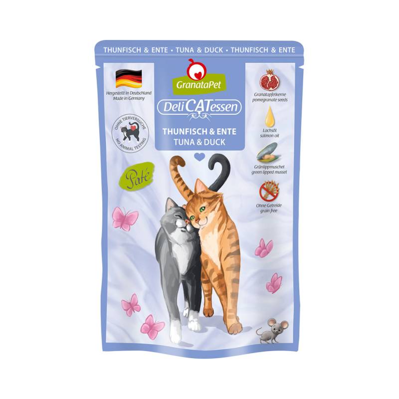 GranataPet Katze - Delicatessen Pouch Thunfisch & Ente 6x85g von Granatapet