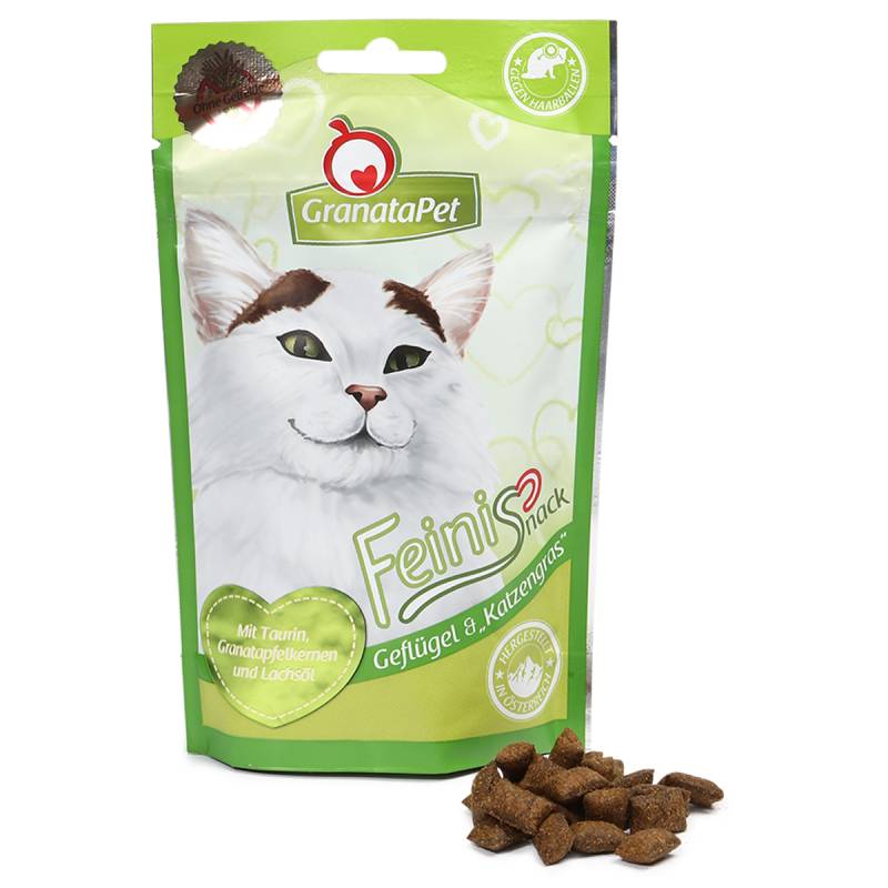 GranataPet Katzensnack Feinis Geflügel & Katzengras 50g von Granatapet