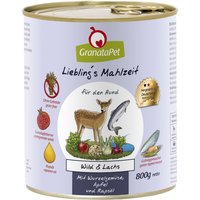 GranataPet Liebling's Mahlzeit 6 x 800 g - Wild & Lachs mit Wurzelgemüse, Fenchel, Apfel & Rapsöl von Granatapet