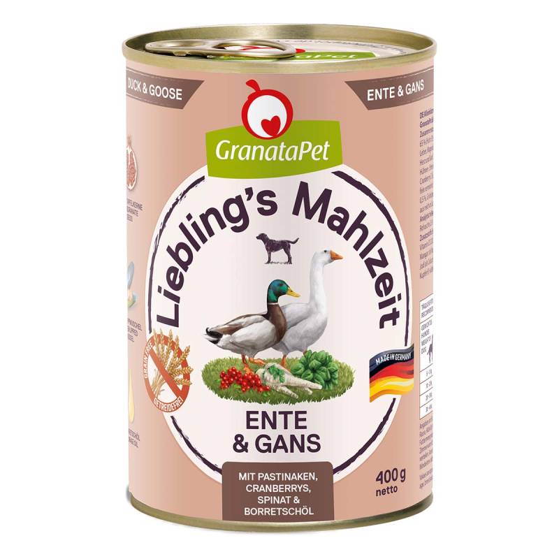 GranataPet Liebling's Mahlzeit Ente und Gans 12x400g von Granatapet