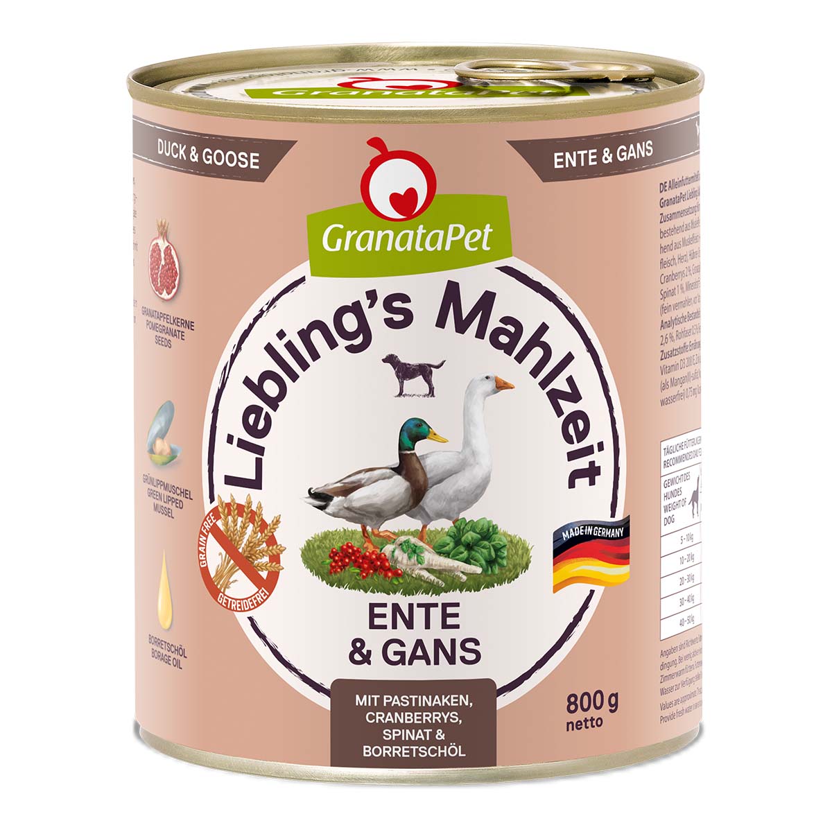 GranataPet Liebling's Mahlzeit Ente und Gans 6x800g GranataPet Liebling's Mahlzeit Ente und Gans 6x800g von Granatapet