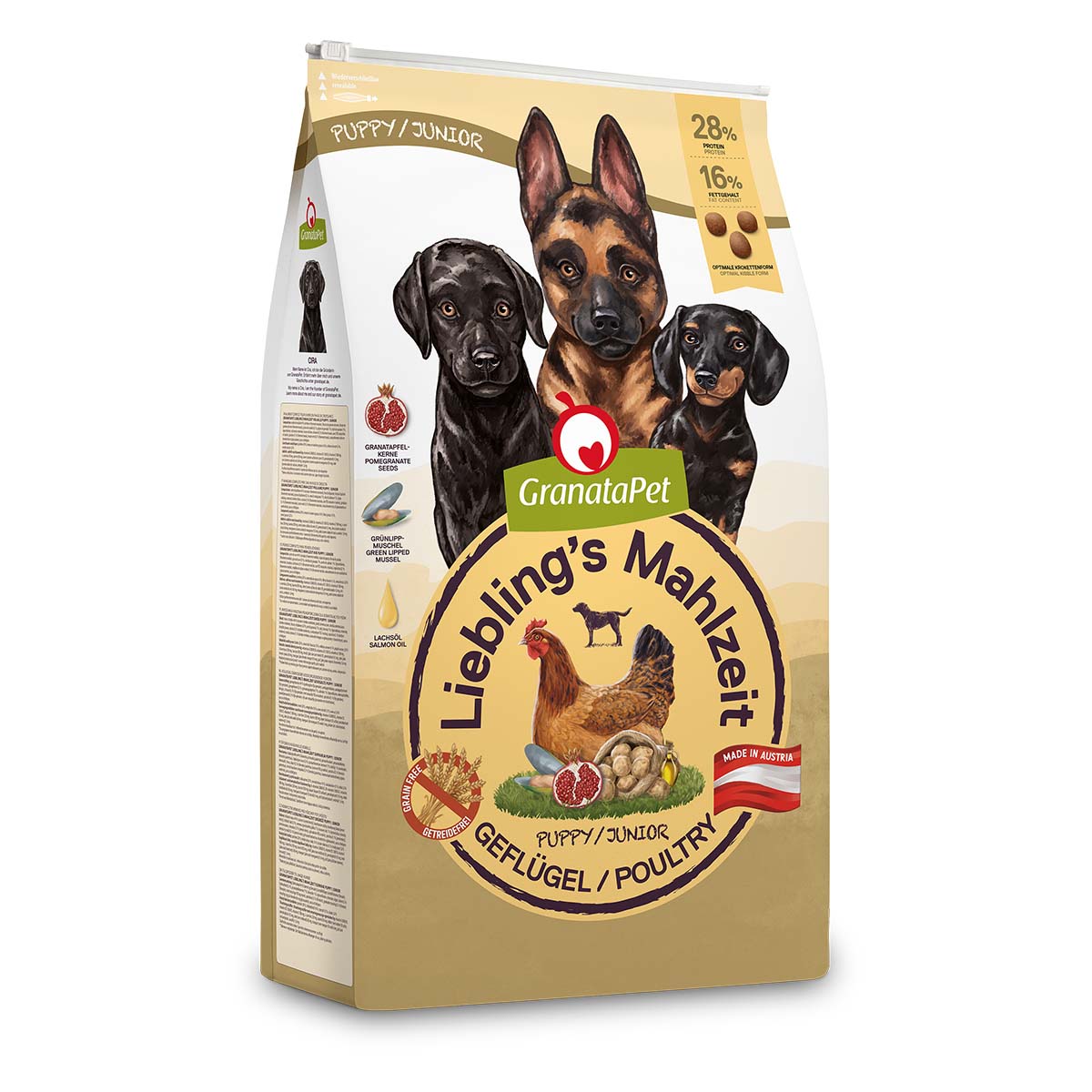 GranataPet Liebling's Mahlzeit Junior Geflügel 10kg von Granatapet