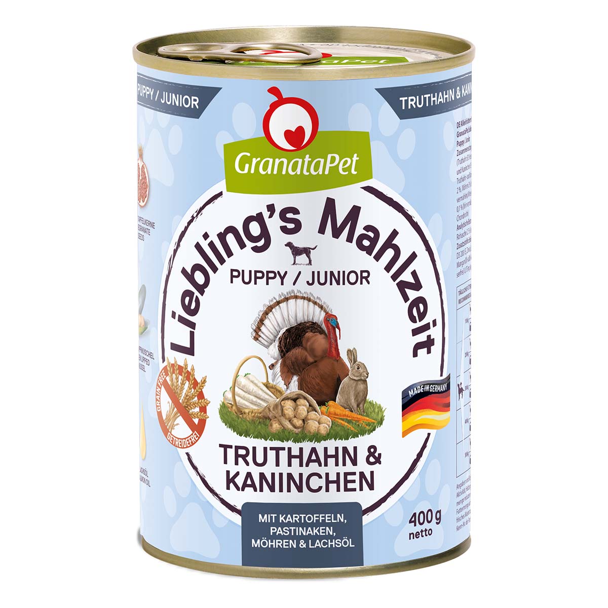 GranataPet Liebling's Mahlzeit Junior Truthahn und Kaninchen 12x400g von Granatapet
