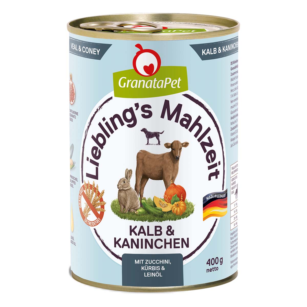 GranataPet Liebling's Mahlzeit Kalb und Kaninchen 6x400g von Granatapet