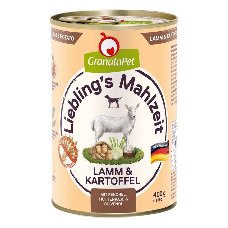 GranataPet Liebling’s Mahlzeit Lamm und Kartoffel 6x400g von Granatapet